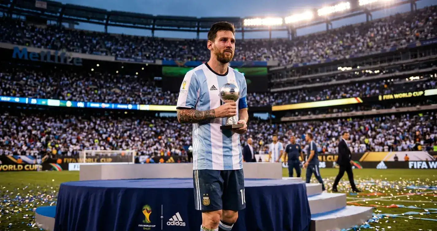 Lionel Messi pri ceremoniáli po finále MS 2026, chvíle po prehre